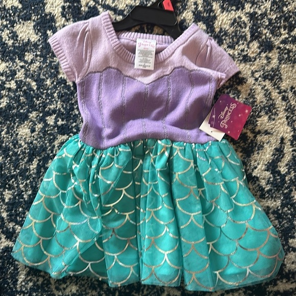 Disney Toddler Girls Little Mermaid Cosplay Dress, Size 2T NWT - Picture 2 of 3